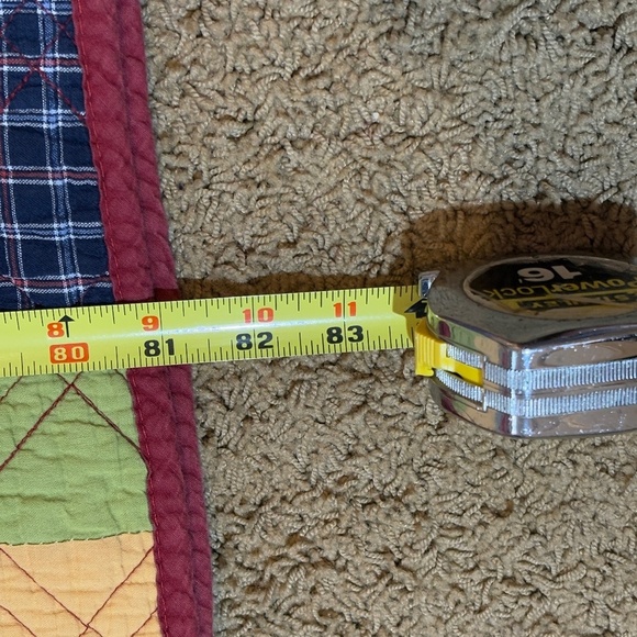 VTG Madras Patchwork Quilt Coverlet Custom Oversized Twin 81 X 76 Cottage Plaid - Picture 9 of 11